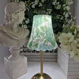 Cordless Touch Lamp. Beautiful Green Hydrangea Floral Design Decoupaged Usb Rechargeable Table Lamp.cordless Four Stand Colours