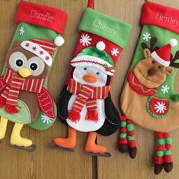 Personalized Christmas Stocking Holidays Decoration Snowman Monogram Stockings Ornaments/6Styles - thumbnail 3