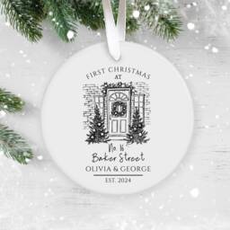 Personalized New Home Christmas Bauble, Keepsake Ornament