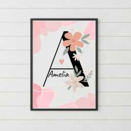 Personalised A4 Name Poster, Baby Wall Art, Simple Design, Minimalist Nursery Decor Print, New Gift - thumbnail 3