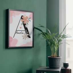 Personalised A4 Name Poster, Baby Wall Art, Simple Design, Minimalist Nursery Decor Print, New Gift - thumbnail 4