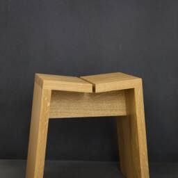 Japanese Oak Stool - Sleek & Stylish Design Decor - thumbnail 2