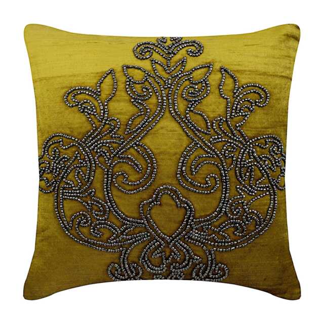 "Velvet Chartreuse Green Sofa Cushion 16""x16" - image 1