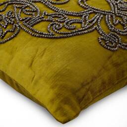 "Velvet Chartreuse Green Sofa Cushion 16""x16" - thumbnail 2