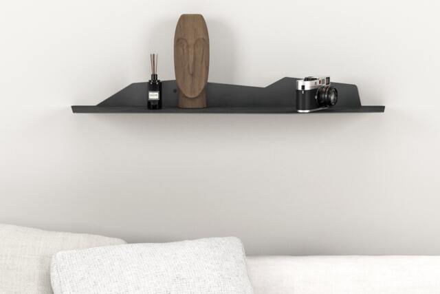 Plant Shelf - Living Room Contemporary Metal Industrial Floating Wall Mount Shelving Bar B - image 1