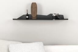 Plant Shelf - Living Room Contemporary Metal Industrial Floating Wall Mount Shelving Bar B - thumbnail 1