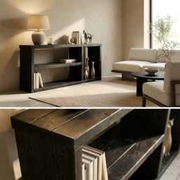Ivara Black Wooden Bookshelf/storage Shelf Living Room Shoe Rustic Solid Wood Book Ebony - thumbnail 2