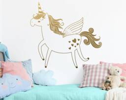 Unicorn Wall Decal - Vinyl Decal, Kids Nursery Removable Sticker, Decor - thumbnail 1
