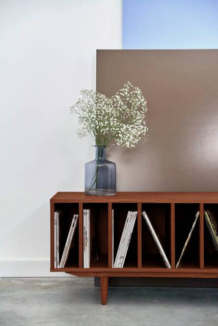 Mid-Century Sideboard, Dresser, Commode, Credenza Made Of Oak Vaneer - Teak Colour Livlo T-S09 - image 1