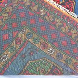 6'4x9'8 Ft Handmade Blue Rug, Afghan Ersari Tribal Veg Dyes Wool Area High Pile Soft Carpet, Oriental Turkmen Living Room Rug - thumbnail 4