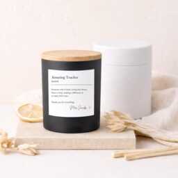 Personalised Teacher Candle - Thank You Gift Teaching Assistant Present Keepsake From Child