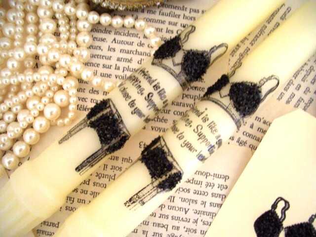 Funny Friendship Cream Taper Candles With Glitter Tag - image 1