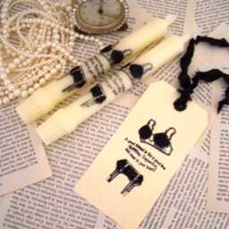 Funny Friendship Cream Taper Candles With Glitter Tag - thumbnail 2