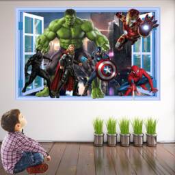 Avengers Superhero Wall Decal Sticker Mural Poster Print Art Iron Man Hulk Captain America Spiderman Thor