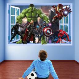 Avengers Superhero Wall Decal Sticker Mural Poster Print Art Iron Man Hulk Captain America Spiderman Thor - thumbnail 2