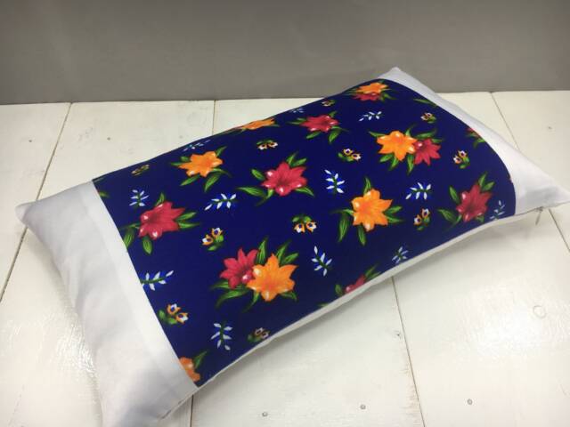 Floral Silk Ikat Pillow Cover, Decorative Lumbar Cushion - 12x20 - image 1