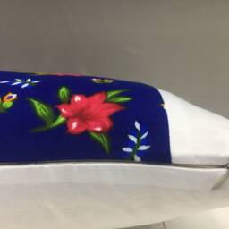 Floral Silk Ikat Pillow Cover, Decorative Lumbar Cushion - 12x20 - thumbnail 4