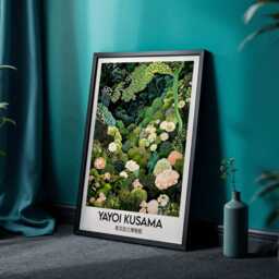 Yayoi Kusama Botanical Art Print Modern Japanese Floral Poster - thumbnail 3
