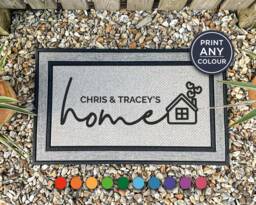 Personalized Home Doormat - Decor Mat Last Name Custom Welcome Housewarming Gift, New Gift Realtor - thumbnail 1