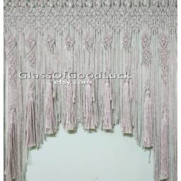 Macrame Curtain. Large Macrame, , Macrame Wall Art.macrame Fiber Art. Doorway Curtain - thumbnail 3