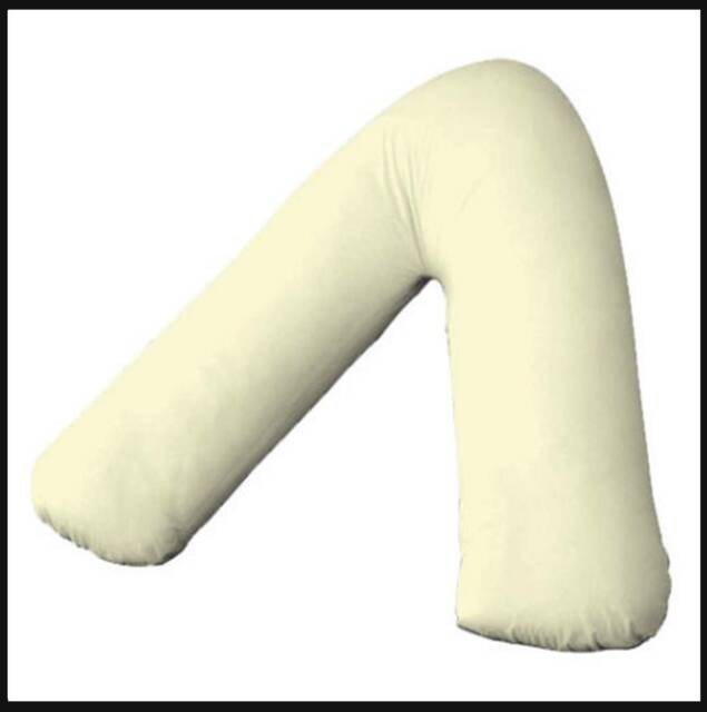 V Shaped 100% Cotton Support Wool Filled Pillow With Bounceback Effect