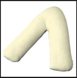 V Shaped 100% Cotton Support Wool Filled Pillow With Bounceback Effect