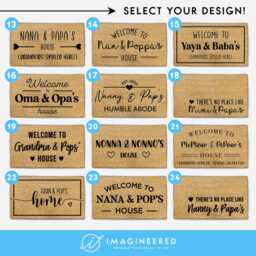 Custom Grandparents Doormat, Personalized Gifts Grandparents, Welcome To Gigi & Papa's House Rug - thumbnail 3