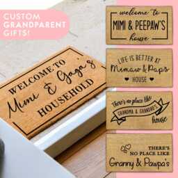 Custom Grandparents Doormat, Personalized Gifts Grandparents, Welcome To Gigi & Papa's House Rug - thumbnail 1