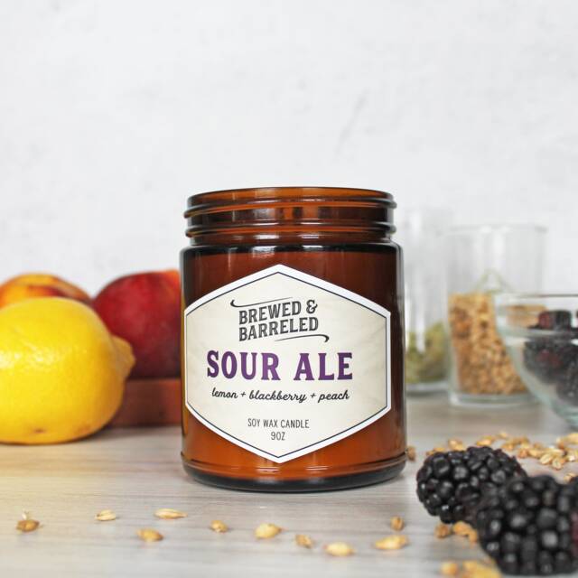 Sour Ale - Beer-Themed Soy Wax Candle 9Oz Jar - image 1