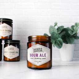Sour Ale - Beer-Themed Soy Wax Candle 9Oz Jar - thumbnail 4