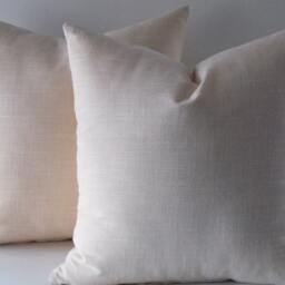 Set Of 2 Natural Linen Pillow Covers 18-Inch Throw Pillows - thumbnail 2