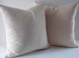 Set Of 2 Natural Linen Pillow Covers 18-Inch Throw Pillows - thumbnail 1