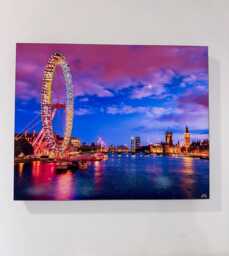Hand-Embellished London Canvas Wall Art With Swarovski Crystals - thumbnail 1