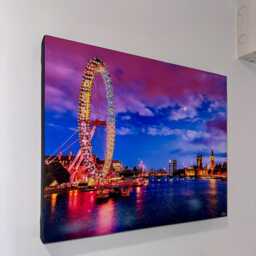 Hand-Embellished London Canvas Wall Art With Swarovski Crystals - thumbnail 2