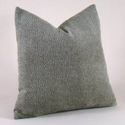 Sage Green Chenille Pillow Cover Textured Bronze Pebble Design - thumbnail 2