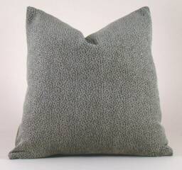 Sage Green Chenille Pillow Cover Textured Bronze Pebble Design - thumbnail 1