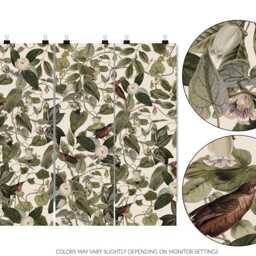 Vintage Botanical Bird Wallpaper Green Garden Wall Mural #10 - thumbnail 2