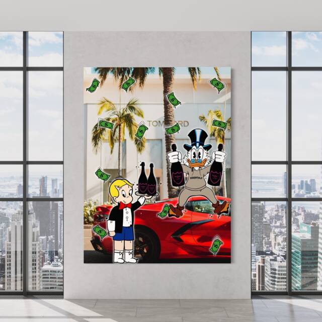Scrooge Mcduck & Richie Rich Canvas - Pop Art, Street Art - image 1