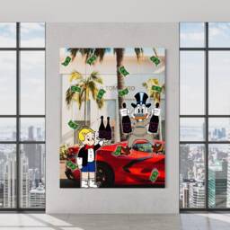 Scrooge Mcduck & Richie Rich Canvas - Pop Art, Street Art - thumbnail 1