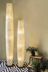 White Mother Of Pearl Floor Lamp Elara Unique & Unusual Eco-Chic Lighting - thumbnail 1