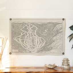 Wildcat Nh Mountain Map Felt Poster Banner - Vintage Ski Snowboard Mountain Wall Art Gift. Flag Pennant Home Decor. Usa Handmade - thumbnail 3