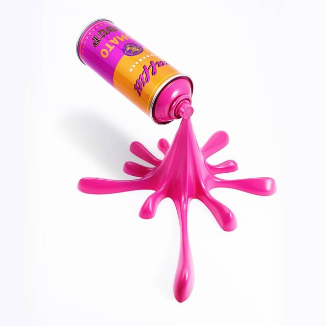 Spraydose Skulptur - Pop Art Wanddeko Rosa Tomatensuppe - image 1