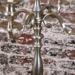 Zira Antiqued Gold 5 Candle Candelabra Centerpiece 84cm - thumbnail 3