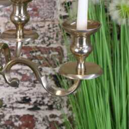 Zira Antiqued Gold 5 Candle Candelabra Centerpiece 84cm - thumbnail 2