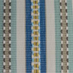 Blue Green Striped Pillow Cover - Kravet Cotton Fabric - thumbnail 2