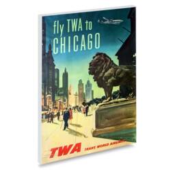 Reprint Of A Vintage Airline Travel Poster - Twa To Chicago - thumbnail 2