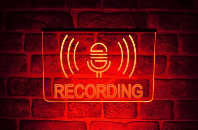 Recording On Air Neon Led Light Sign - Window Or Wall Hanging Display For Music Radio Dj Studio - image 1