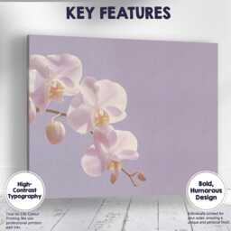 Soft Lilac Orchid Blossom Elegant Floral Photography Canvas Wall Art Print Decor Picture Ready To Hang
