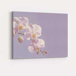 Soft Lilac Orchid Blossom Elegant Floral Photography Canvas Wall Art Print Decor Picture Ready To Hang - thumbnail 4