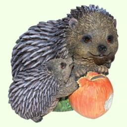 Garden Hedgehog Forest Animal Statue Flowerbed Keepsake Figurine Wildlife Outdoor Back Yard Lawn Decoration Sculpture Family Patio Gift - thumbnail 1